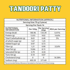 Tandoori Patty | Protein-Enriched Snacks | 1kg