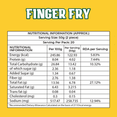 Finger Fries | Protein-Enriched Snacks | 1 Kg